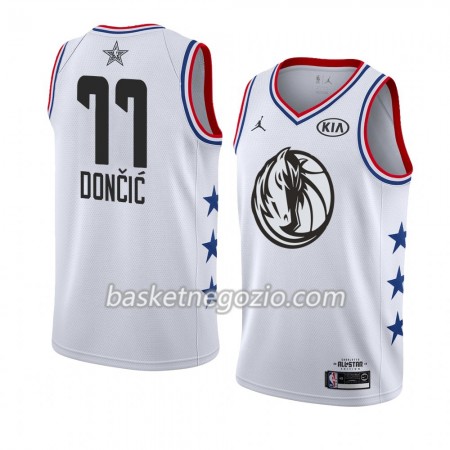 Canotte Uomo Dallas Mavericks Luka Doncic 77 2019 All-Star Jordan Brand Bianco Swingman